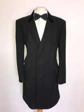 CROMBIE - Mens Long BLACK WOOL