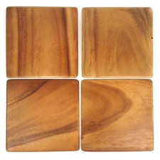 4 Acacia Wood 25cm Square