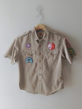 Ralph Lauren Nippon Boy Scouts Shirt Beige Size S/M Vintage