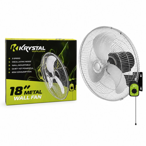 Krystal metal wall fan 80w - krystal,