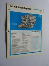 Leaflet Engine: Detroit Diesel Engines Marine Models Type 6v-53 216 HP