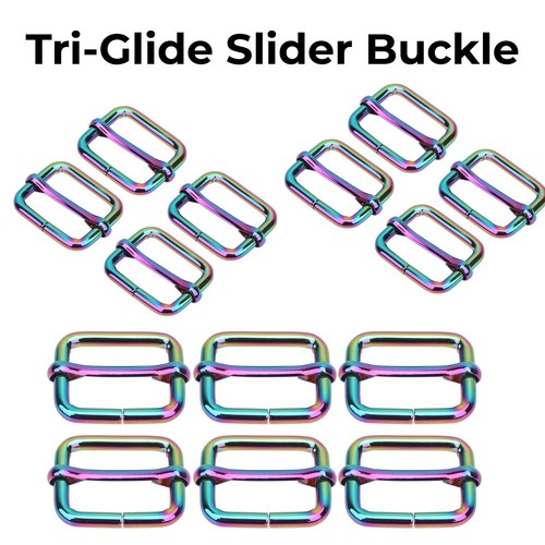 Rainbow triglide slider buckle - rainbow,