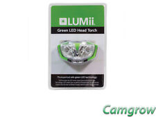 LUMii Green LED Head Torch Three Different Lighting Options Hydroponics
