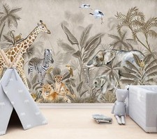 Beige Watercolor Safari