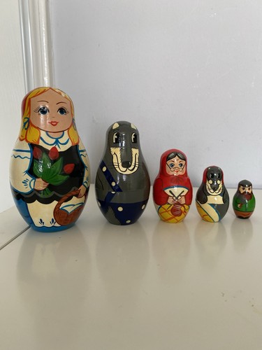 Wooden russian babushka - wooden,