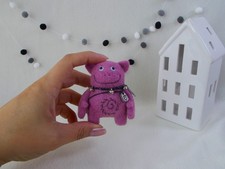 Artist ooak needle felted pink forest shaman miniatureart toy stuffed fantasy 3"