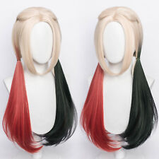 25.6" Long Hair Women Wig Costume Cosplay Party Gift Suicide Squad Harley Quinn