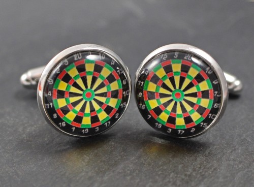Dart board cufflinks new - cufflinks,