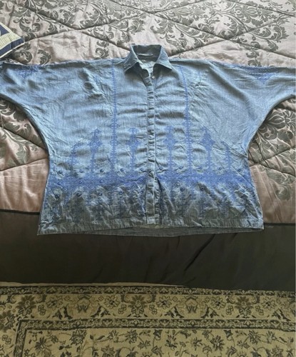 Embroided blue khaadi - embroided,