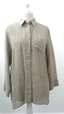 CLAUDIA STRATER shirt - Size 40 - long sleeves detachable collar linen blend