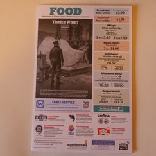Wetherspoon Menu - The Ice