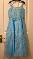 Flower Girl Bridesmaid Dress Age 8 Sky Blue Worn Once