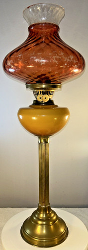 Paraffin oil lamp brass - oil, base