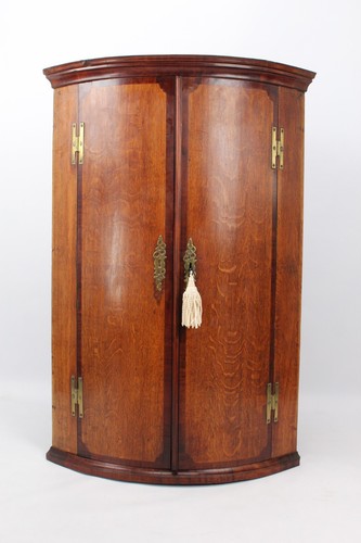 Georgian oak bow front corner - oak,