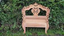 DIY raw unpainted Mahogany Rococo Headboard suitable for Single divan base bed