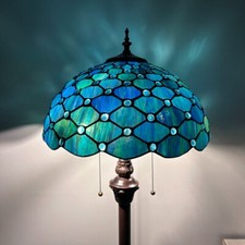 Tiffany Style Floor Lamp Blue