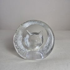 Mats Jonasson Sweden Lead Crystal Glass Tabby 