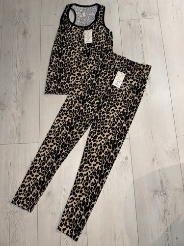 Leopard print ord gym set - print, co-ord