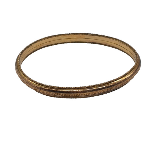 Vintage rolled gold bangle - gold,