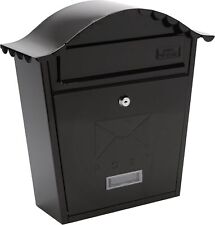Burg-Wächter MB01BK Mailbox – Black Classic Wall Mounted Lockable Post Box