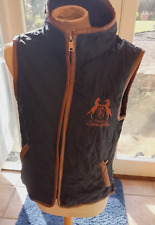 Euro-Star Equestrian Black Padded Gilet with Faux Leather Trim Size Small