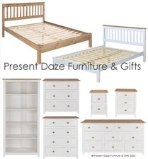 White & Pine Chests Bedside