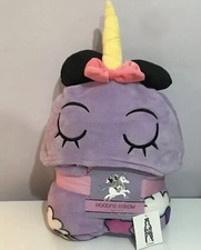 Primark Disney Minnie Mouse Fleece Blanket Throw Hooded Cosy Wrap Poncho Unicorn
