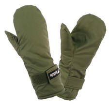 Buffalo DP Pertex & Pile lined Windproof Mitts Green GLV197