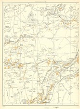 OLDHAM Uppermill Greenfield Grasscroft Springhead Mossley Saddleworth 1935 map