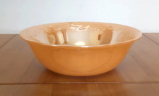 Large Vintage Anchor Hocking Fire King Peach Lustre Laurel Pattern Serving Bowl