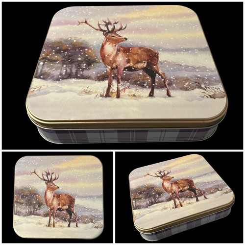 Stag deer square - deer, tin