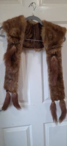 Fur mink stole with - fur,