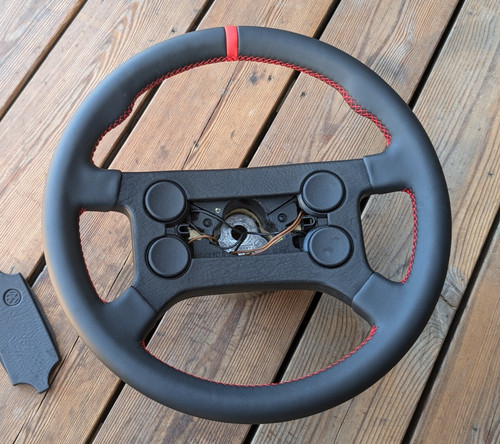 New leather steering wheel - leather,