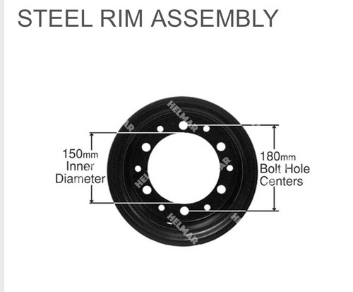 Universal forklift steel rim - universal,