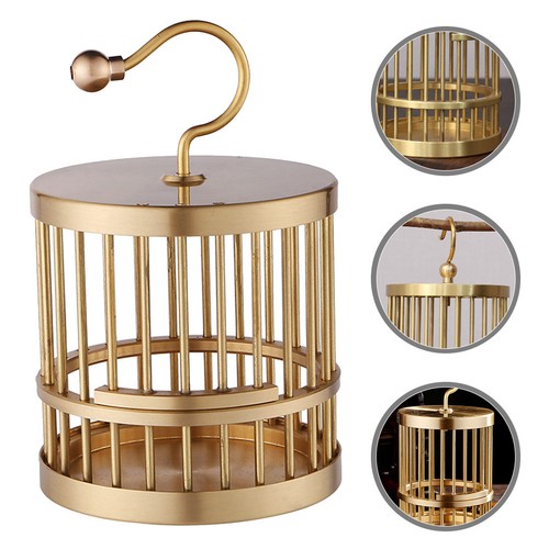 Brass bird cage craft desktop - brass,