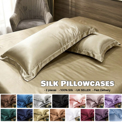 2pcs silk pillowcases 100 - pillowcases, 100%