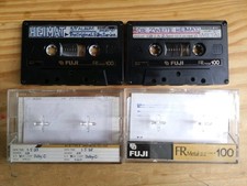 2x FUJI FR Metal 100 Minute Cassette Tape Type IV 1980 USED vintage audio music