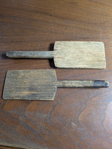 Vtg pair butter paddles - (2),