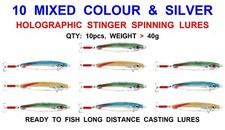 10 MIXED STINGER LURES 40g
