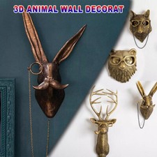 Wall Mounted Animial Head Sculpture Wall Decor Resin Animal Pendant Decor
