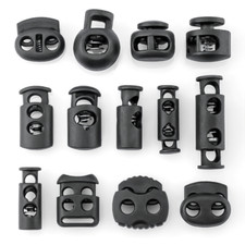 Single Double Hole Cord Lock Toggle Spring Buckle Rope Cord Lock Up End Stopper