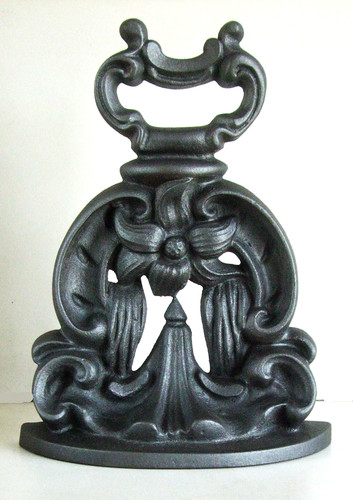 Antique cast iron door - door, stop