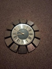 Vintage sunburst Smiths Timecal Clock in working order 