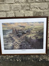 FRAMED & GLAZED War Plane print De Havilland Mosquito 1991 67x53cms (542a)a