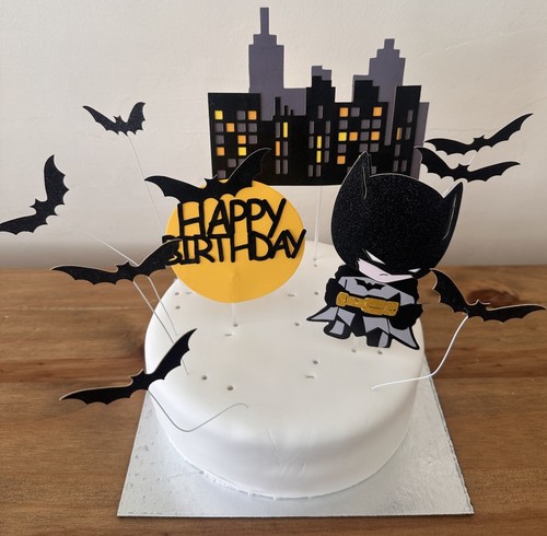 Birthday cake toppers batman - birthday,