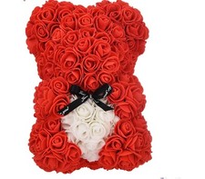 Rose Red/White Bear 25CM Foam