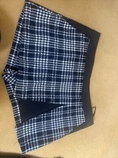 ATMOSPHERE PRIMARK ZIG  BLACK WHITE MINI SHORTY  SHORTS SKIRT New Size 12