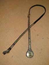 VICTORIAN BRASS HEAVY HORSE HARNESS SHIRE LEATHER LEAD .