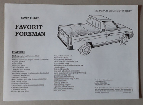 Skoda favorit foreman - favorit,