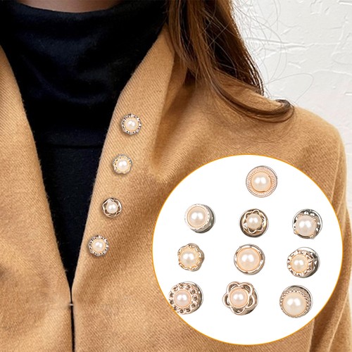 Women shirt brooch buttons - women,